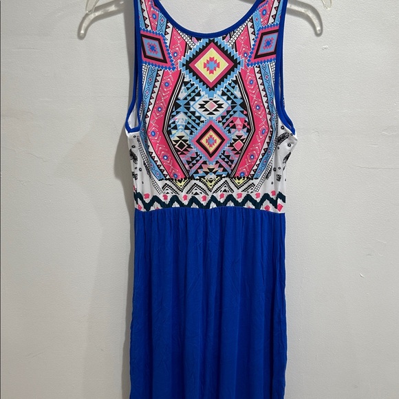 Colorful Geometric Pattern Maxi Dress - Picture 3 of 3